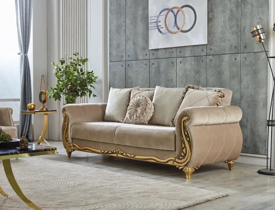Yataklı Kanepe ve Berjer Takımı Saray 3+1+1