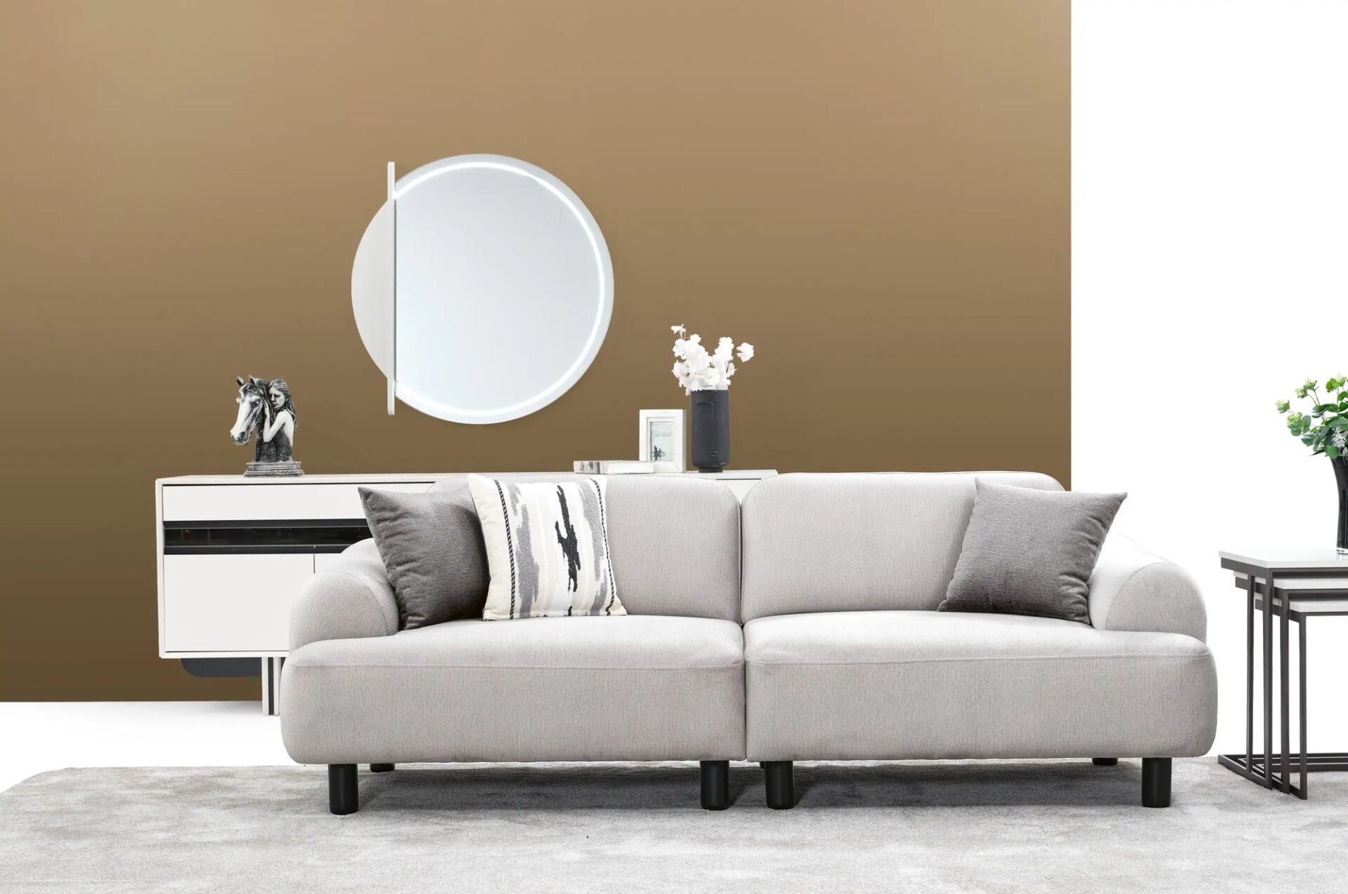 Yarı Yataklı Modern 3 Kişilik Kanepe Aren