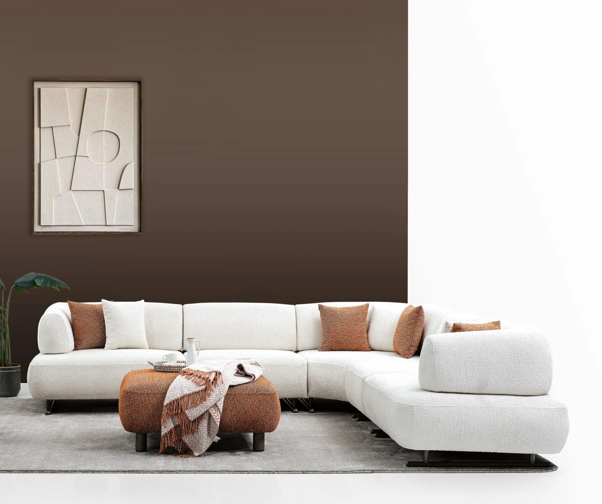Puflu Modüler Köşe Takımı Dolce Home