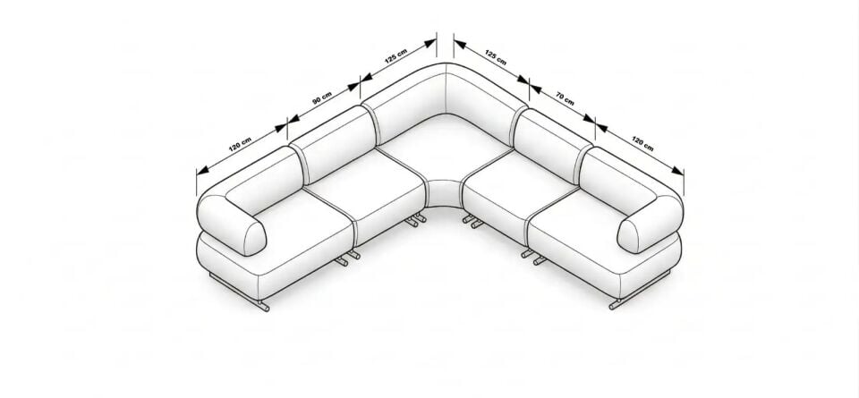 Köşe Takımı Modüler Dolce Home