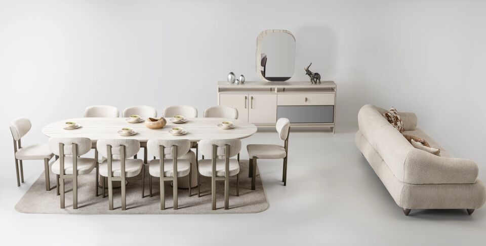 Salon Masası Travertin 275*110*76 cm Bern