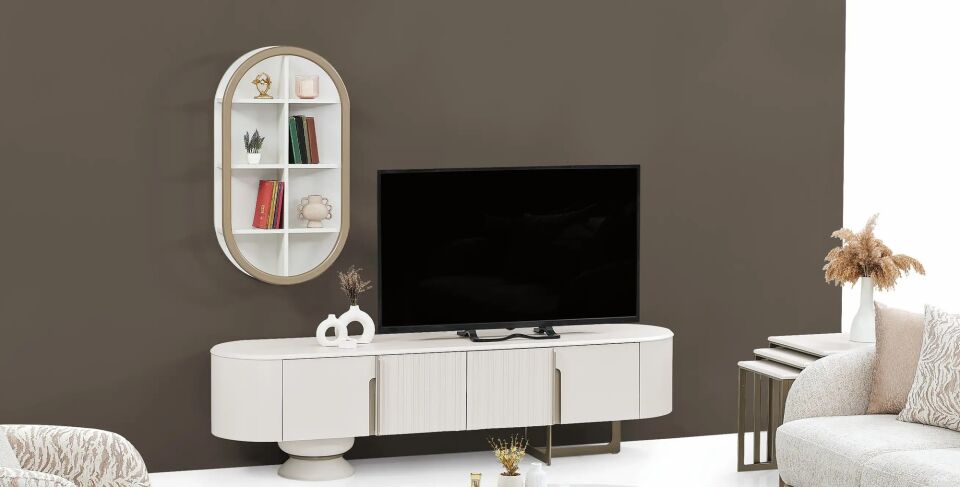 TV Ünitesi ve Raflı Palermo