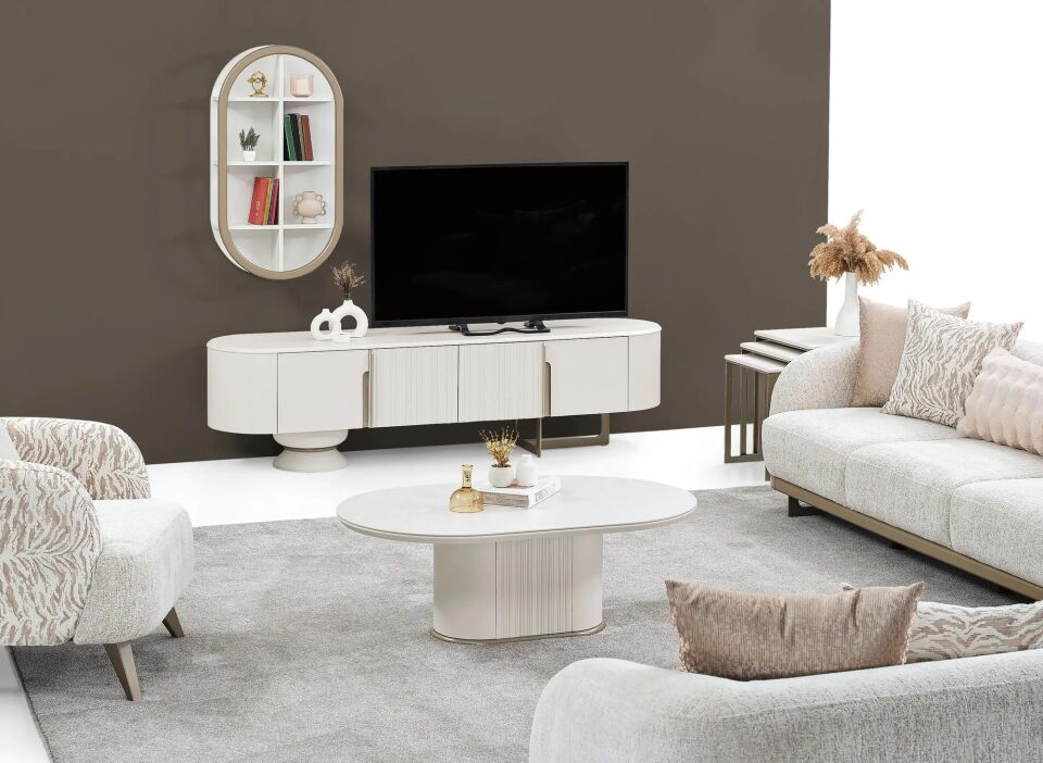 TV Ünitesi ve Raflı Palermo