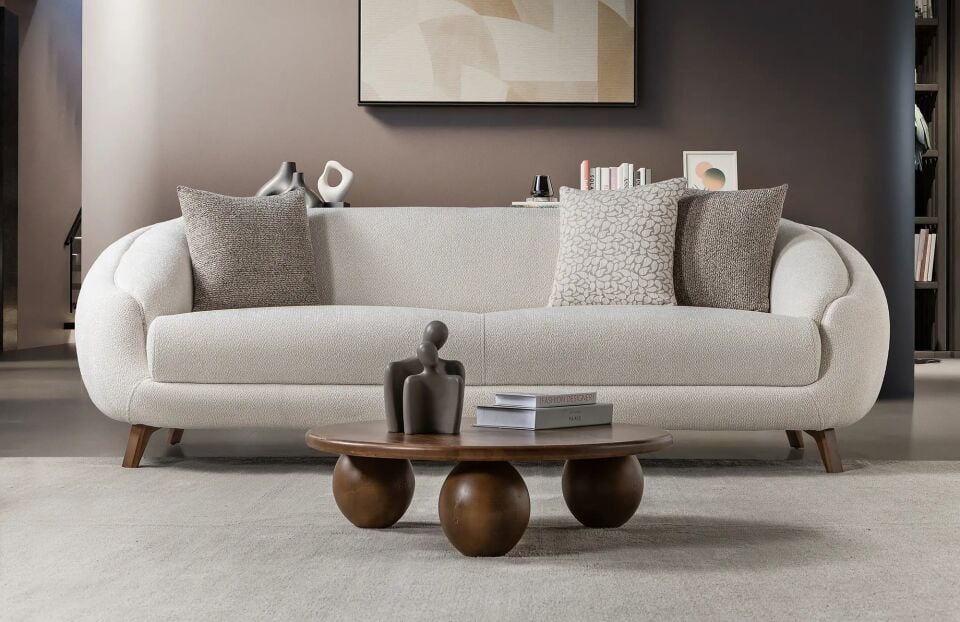 Boucle Jesse Modern 3 Kişilik Kanepe