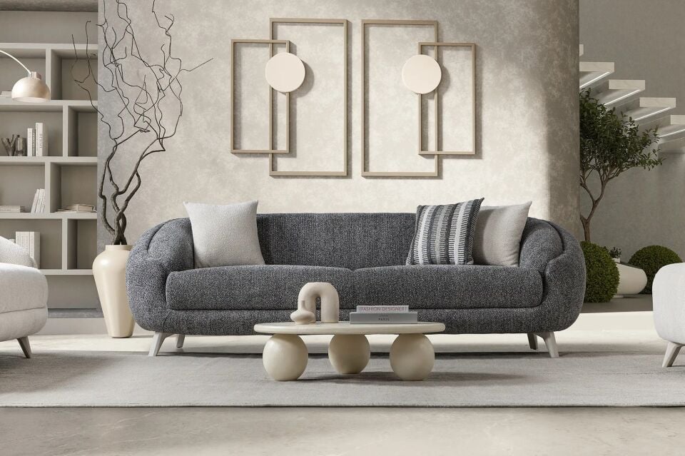 Boucle Jesse Modern 3 Kişilik Kanepe