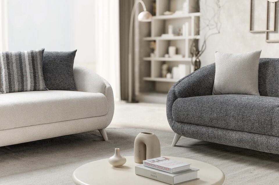 Boucle Jesse Modern 3 Kişilik Kanepe