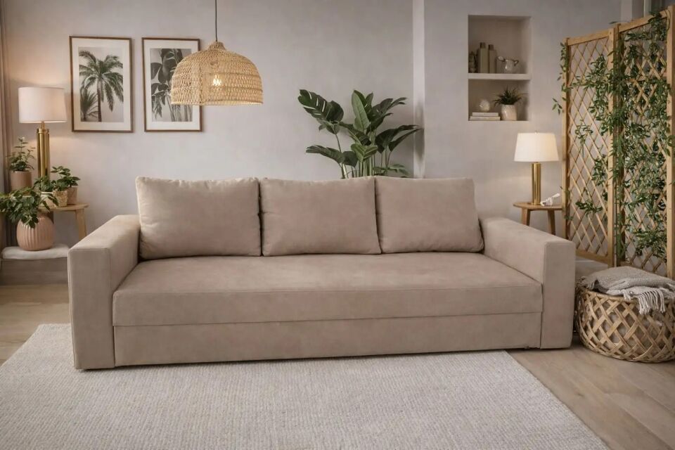 Yataklı Kanepe 3 Kişilik Çift Kişilik Yatak Ecala