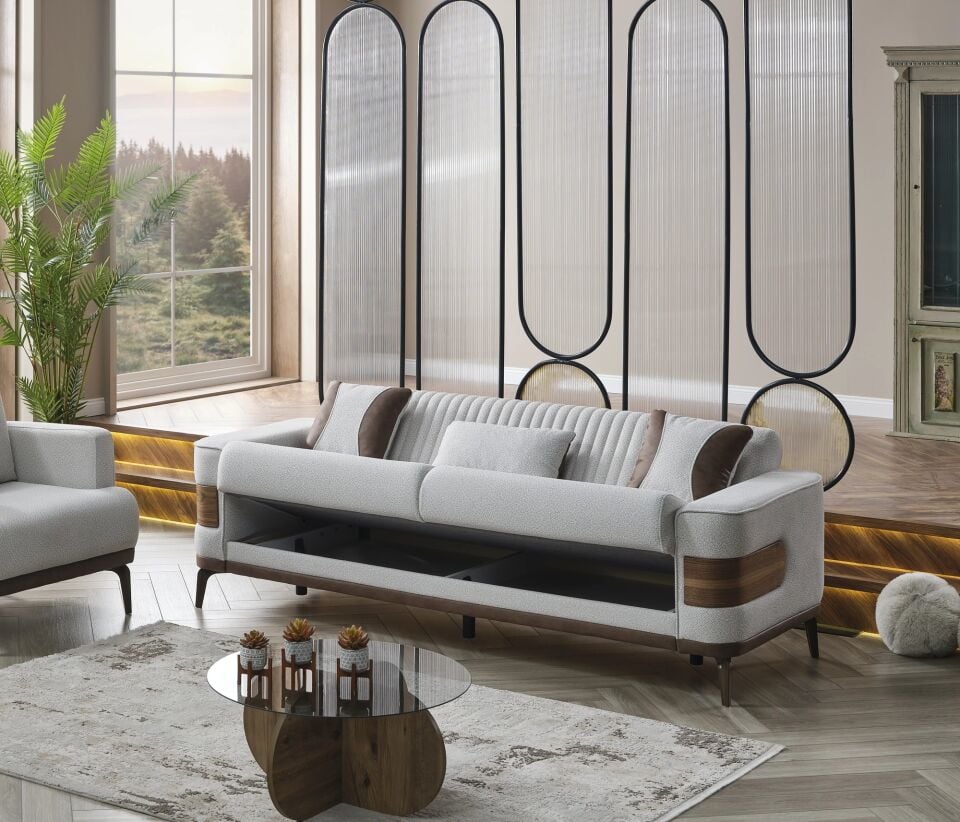 Yataklı Kanepe 3 Kişilik New Wood
