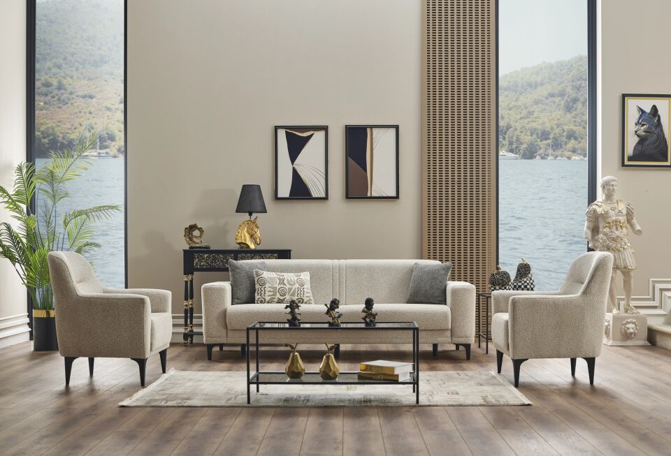 Yataklı Kanepe ve Berjer Takımı Twist 3+1+1