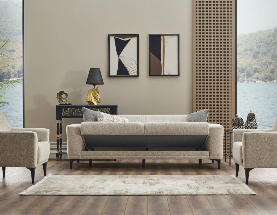 Yataklı Kanepe ve Berjer Takımı Twist 3+1+1