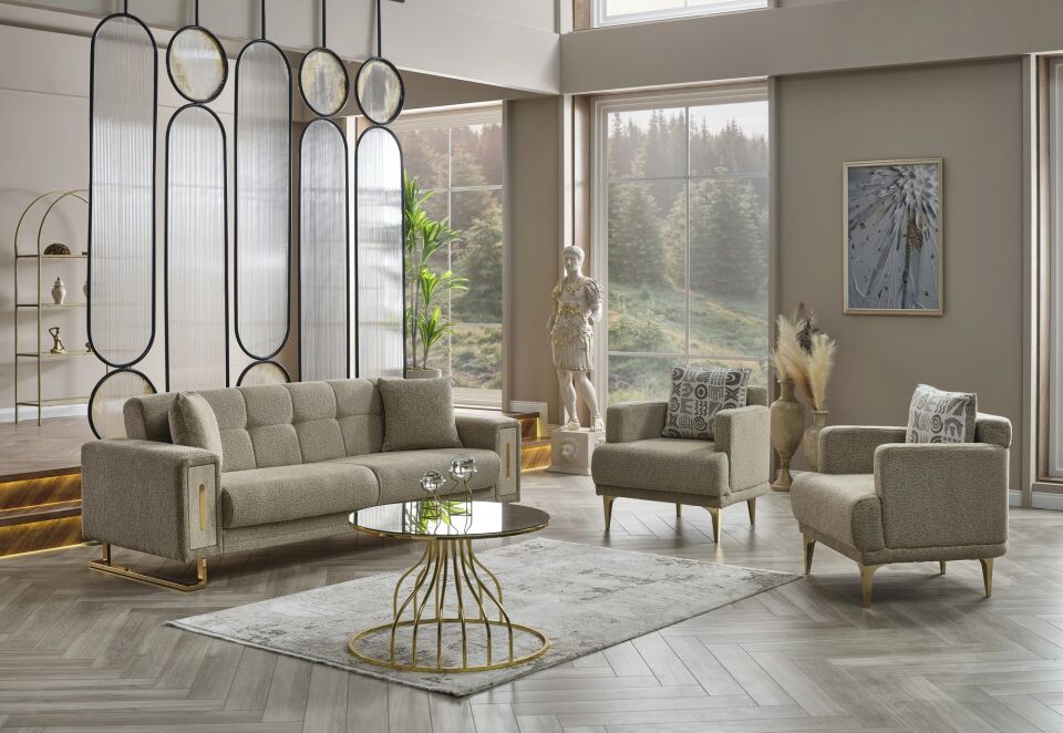 Yataklı Kanepe ve Berjer Takımı Loft 3+1+1