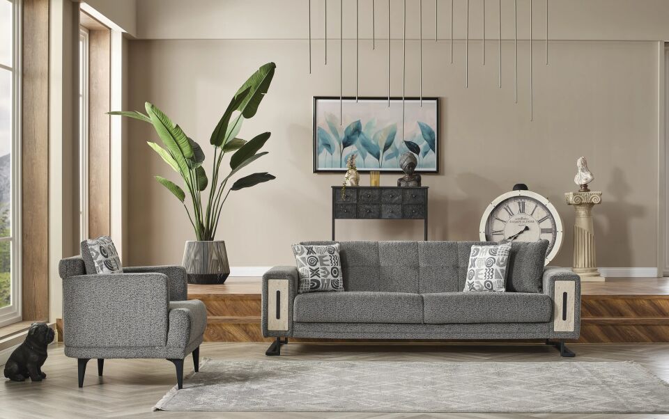 Yataklı Kanepe ve Berjer Takımı Loft 3+1+1