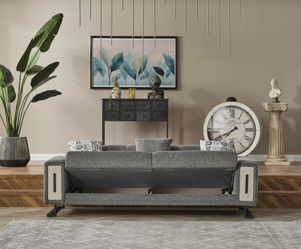 Yataklı 3 Kişilik Depo Bölmeli Kanepe Loft