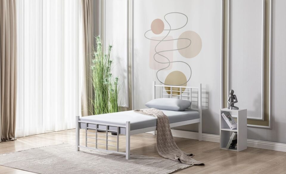 Tek Kişilik Metal Yatak Çerçevesi 120 cm*200 cm, Siena